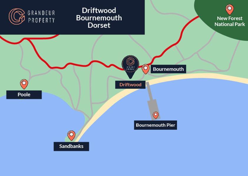 Driftwood By Grandeur Property Bournemouth Eksteriør bilde